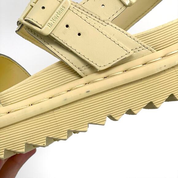 Dr. Martens Voss Mono Sandals Toile Cream Monochrome Pastel Yellow Soft Girl 9 - Picture 13 of 13